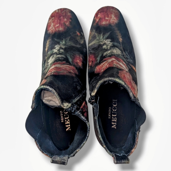 Sesto Meucci | Odeon Multi Valzer Velvet Floral Ankle Booties Women's Size 7 - Picture 7 of 8
